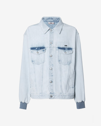 Bleached Denim Jacket | Men Outerwear White | GCDS Spring/Summer 2023